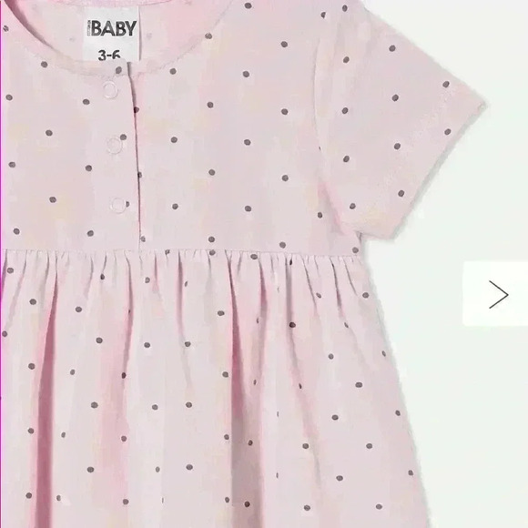 Cotton On Millie Sort Sleeve Dress Lavender 18/24 Months Polka Dot - Picture 3 of 7